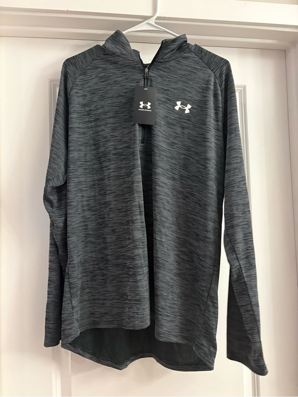 Under Armour Men’s Black Heather 1/4 Zip Performance Pullover "The Tech Tee"